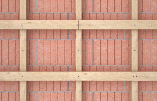 fischer Duoxpand Montagebeispiel Holzkonstruktion an Ziegel
