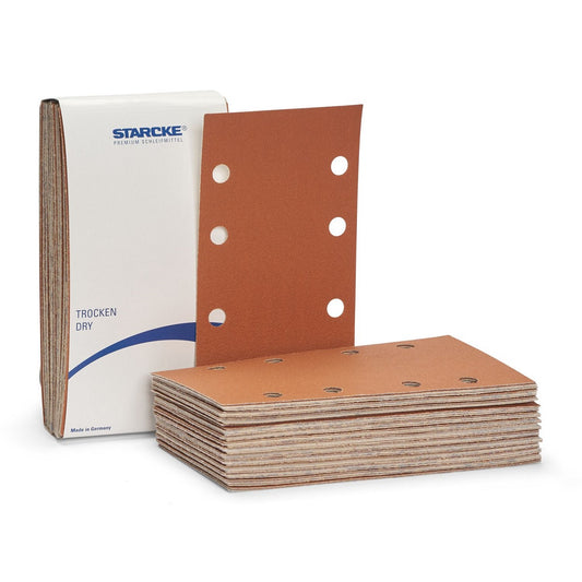 STARCKE Schleifstreifen 542 93x178 mm mit Kletthaftung und Stearatbeschichtung, Packung und Einzelblätter