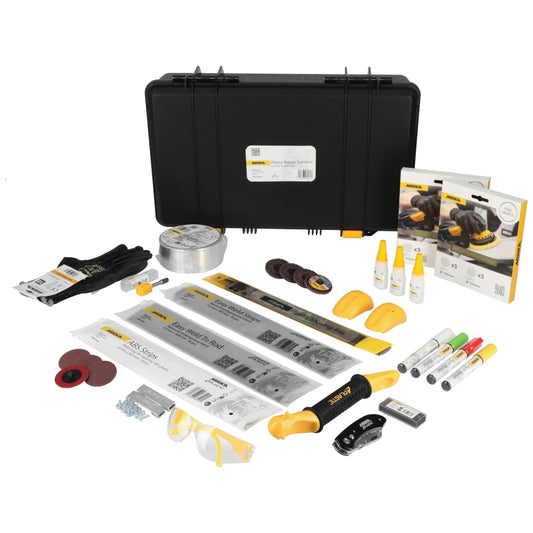 Mirka Plastic Repair Solution Komplettset für Kunststoffreparatur Lieferumfang