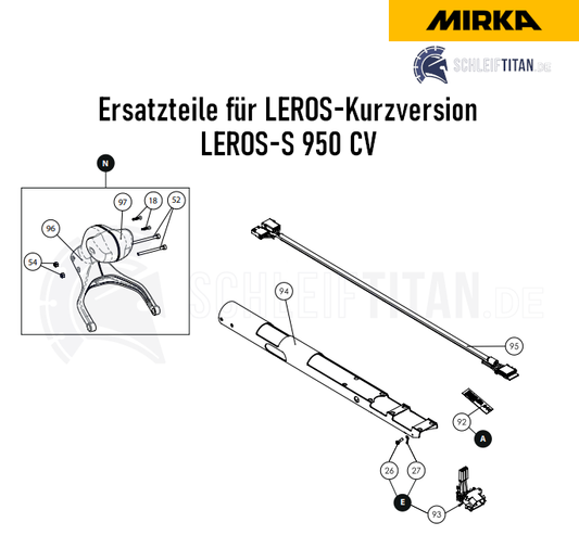 Ersatzteile Mirka LEROS 950CV 225mm - Wand- und Deckenschleifer