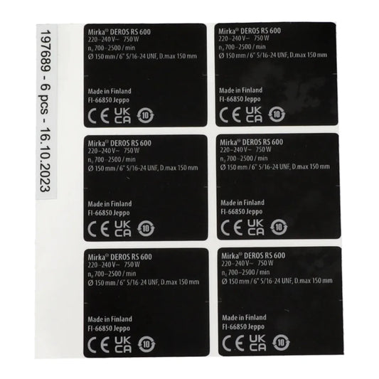 Ersatzteile für Mirka DEROS RS 600 Ø150 mm