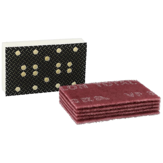 Mirka Profil-Schaumstoffsoftauflage 81 x 133 mm mit Mirka Mirlon Total Schleifvliese
