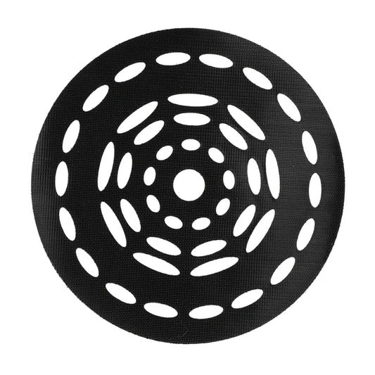 Mirka Schutzauflage MF Ø 150 mm mit Multi-Lochung, schwarzer Schleifteller Schutz, Ansicht von oben