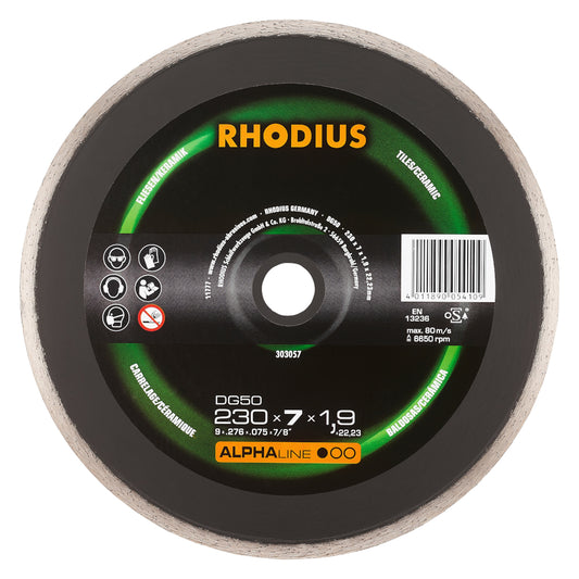 Rhodius Diamanttrennscheibe DG50  Ø230 x 7 x 1,9 x 22,23 mm