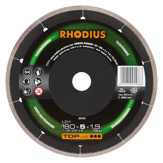 Rhodius Diamanttrennscheibe LD1 Ø180 x 5 x 1,9 x 22,23 mm