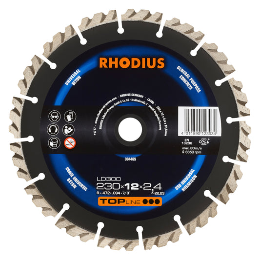 Rhodius Diamanttrennscheibe LD300 Ø230 x 12 x 2,4 x 22,23 mm