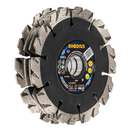 Rhodius Diamantfrässcheibe LD404 ALL IN ONE Ø125 x 12 x 28,5 x 22,23 mm