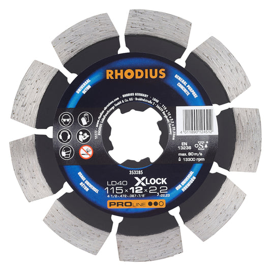 Rhodius Diamanttrennscheibe LD40 XLOCK Ø115 x 12 x 2,2 x 22,23 mm