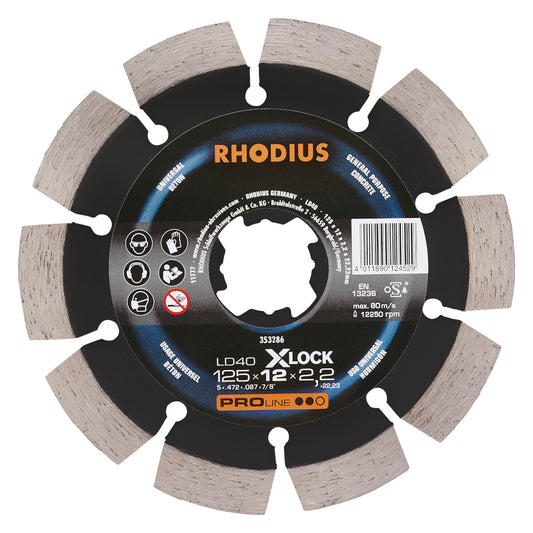 Rhodius Diamanttrennscheibe LD40 XLOCK Ø125 x 12 x 2,2 x 22,23 mm