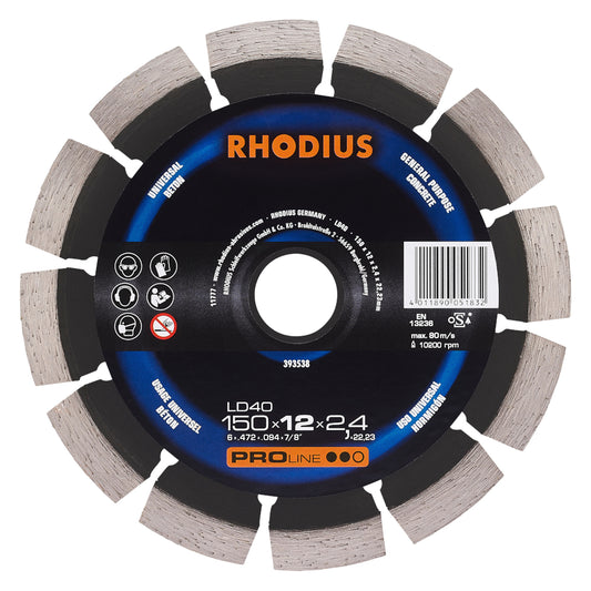 Rhodius Diamanttrennscheibe LD40 Ø150 x 12 x 2,4 x 22,23 mm