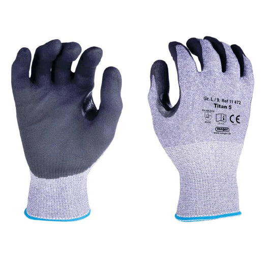 handschuhe gr. 5 Sänger Titan 5 HPPE-Schnittschutz-Strickhandschuhe Nitril-Mikroschaum-Beschichtet