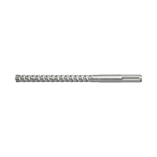fischer Hammerbohrer SDS Max IV S mit Hartmetallschneiden, Seitenansicht des Bohrers mit spiralförmiger Nutung