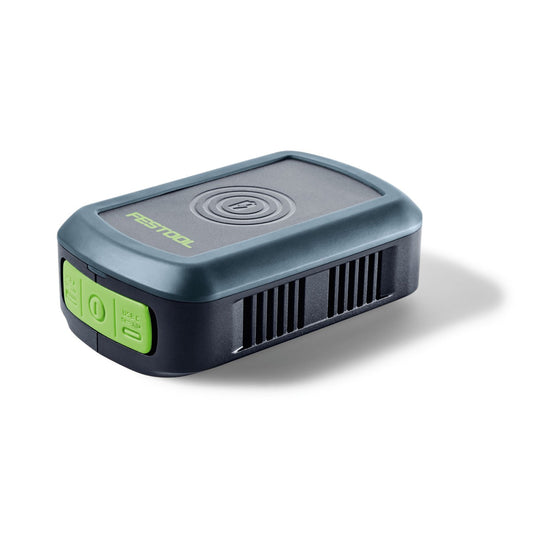 Festool PHC 18 Handy Ladestation mit USB-A, USB-C und induktiver Ladefläche für 18V Akkupacks