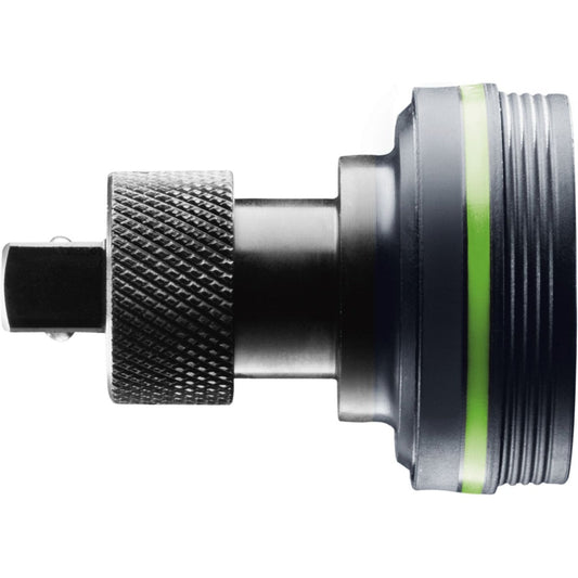 Festool Adapter AD-3/8" FF mit Vierkantantrieb und grünem Kennring, Frontansicht