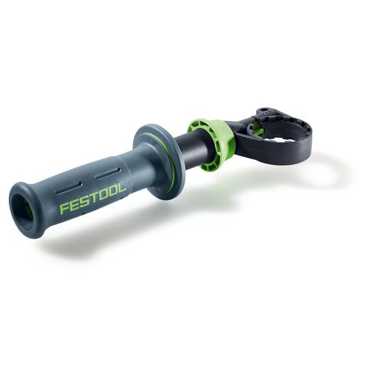 Festool Zusatzhandgriff AHS-43/230 mit grünem Zahnkranz und ergonomischem Softgrip für sichere Handhabung