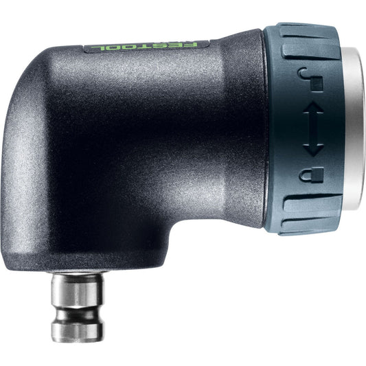 Festool Winkelvorsatz AN-XS mit Winkelbefestigung und Regelrad für Engstellen beim Bohren und Schrauben