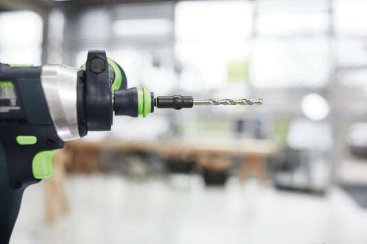 Festool Bohrerkassette HSS D3-10 CE mit Spiralbohrer und CENTROTEC-Halter in Detailansicht