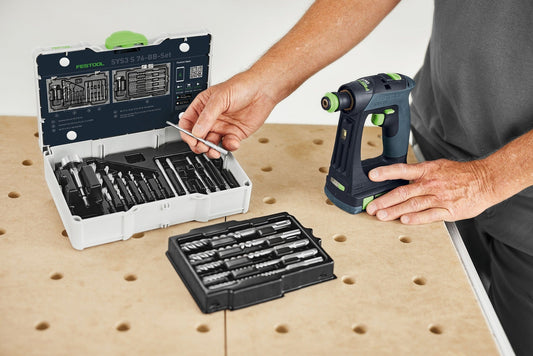 Festool SYS3 S 76-BB-Set Bit- und Bohrer-Set in Systainer mit Druckluft-Schlagschrauber in Anwendung