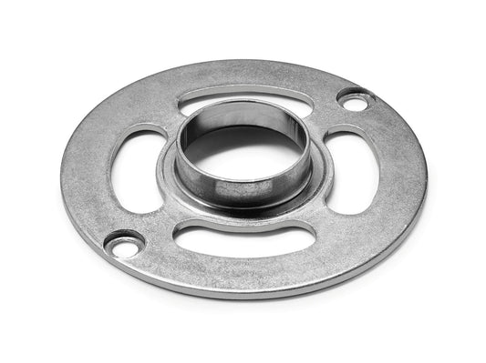 Festool Kopierring mit Metallplatte, Zentrierkegel und Befestigungslöchern für Oberfräsen
