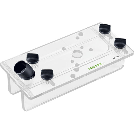 Festool Fräshilfe OF-FH 2200 mit schwarzen Anschlägen und Führungsflächen aus Acrylglas, Oberfräsen-Zubehör