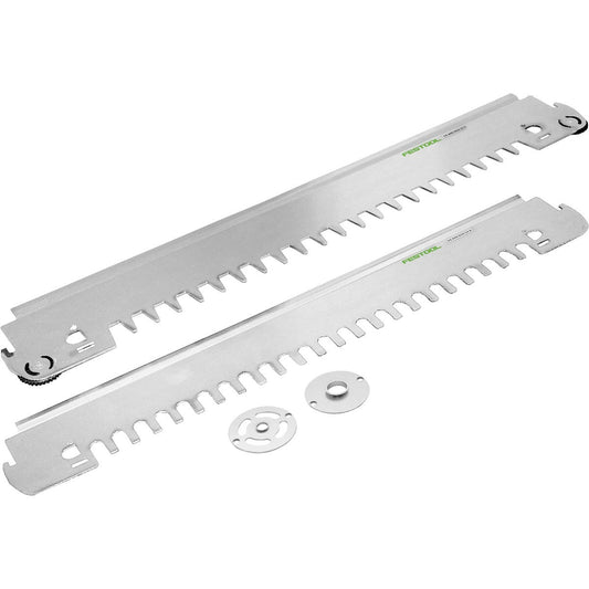 Festool Schablonen-Set VS 600 SZO 20 mit zwei Schablonen, Exzenterrädern und Kopierringen für Schwalbenschwanz-Verbindungen