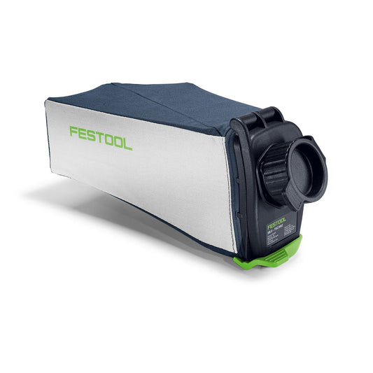 Festool Staubfangbeutel SB/2-TSC/HKC mit Öffnungsklappe und grünem Tragegriff, flach faltbar