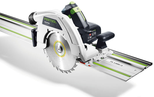 Festool HK 85 EB Handkreissäge mit Führungsschiene FS 1400/2 und Pendelhaubenfernbedienung