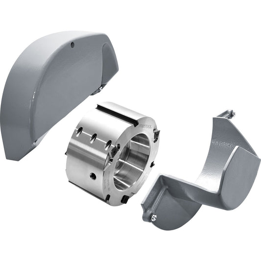 Festool Kerveneinrichtung RS-HK 160x80 mit Hobelkopf, Schutzhaube und Befestigungsteilen, Einzelteile-Darstellung