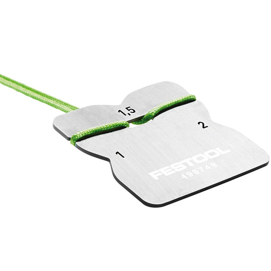 Festool Ziehklinge ZK HW 45/45 mit drei Kantenradien R1, R1,5 und R2 mm und grüner Kordel