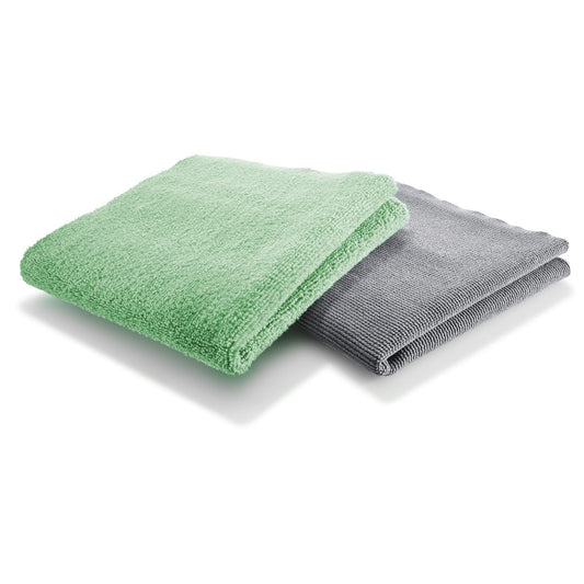 Festool Microfasertuch MPA-Microfibre/2, grün und grau, 2er Pack für streifenfreies Polieren