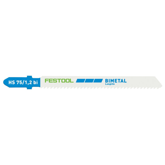 Festool Stichsägeblatt HS 75/1,2 bi BIMETAL Longlife für Metallbearbeitung mit T-Schaft Aufnahme