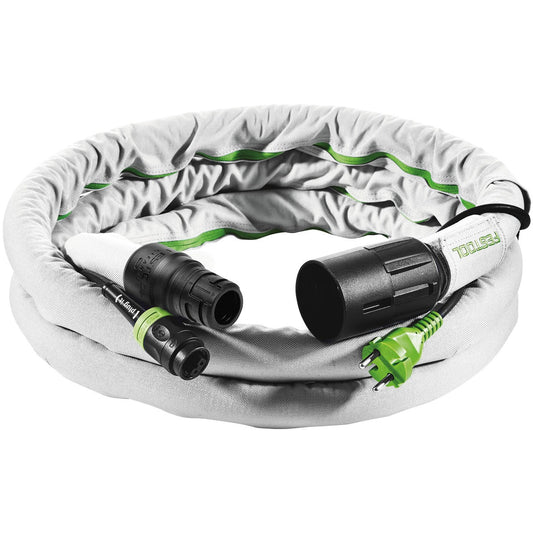 Festool Saugschlauch antistatisch mit Bajonettverschluss und grünem Plug-it-Kabel für CT Absauganlage