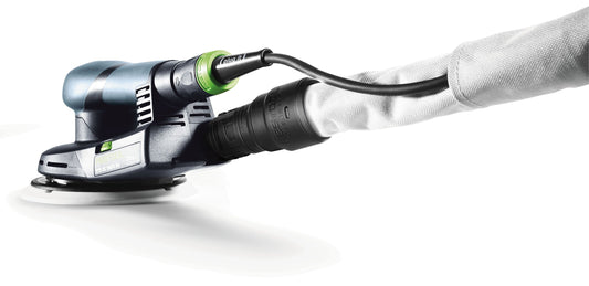 Festool Saugschlauch mit Bajonettverschluss und Ableitwiderstand, in Hand gehalten, antistatisch