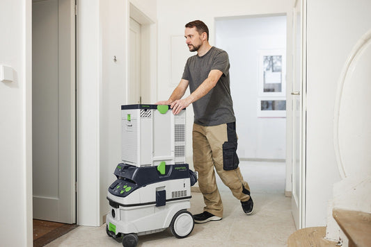Festool Luftreiniger SYS-AIR H im Einsatz in Innenräumen, Anwendungsbeispiel auf Baustelle