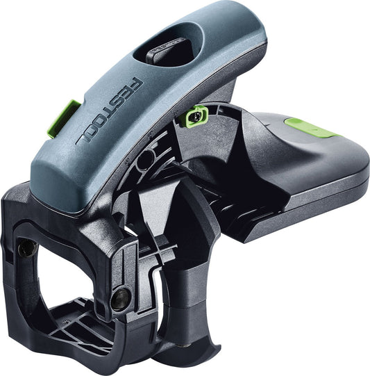 Festool Ansetzhilfe AH-ES-ETS/ETSC Kantenschleif-Aufsatz mit verstellbarem Schleifmodus und Hebel zur Winkelanpassung.