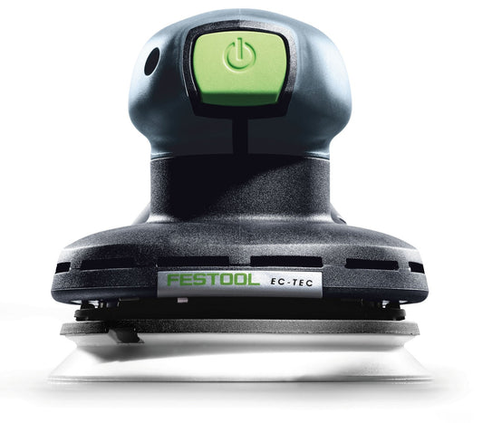 Festool ETS EC 125/3 EQ-Plus Exzenterschleifer mit grünem Schalter und EC-TEC Motor von oben