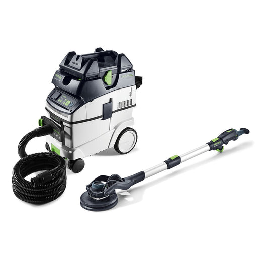 Festool PLANEX LHS 2 225 EQI Langhalsschleifer mit CTL 36 Absaugmobil und Schleifteller im Komplettset.