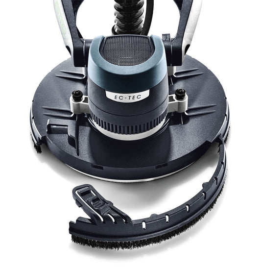 Festool PLANEX easy LHS-E 225 Langhalsschleifer mit EC-Technologie, Schleifteller und Bürstenwalze von oben