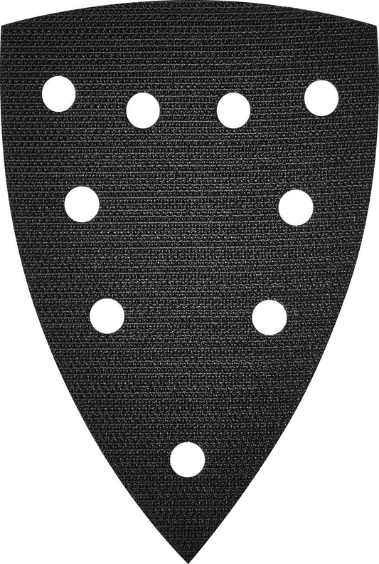 Festool Protection Pad Delta, dreieckiges Schutzpad mit Lochbohrungen für Klettsystem, Ansicht von oben