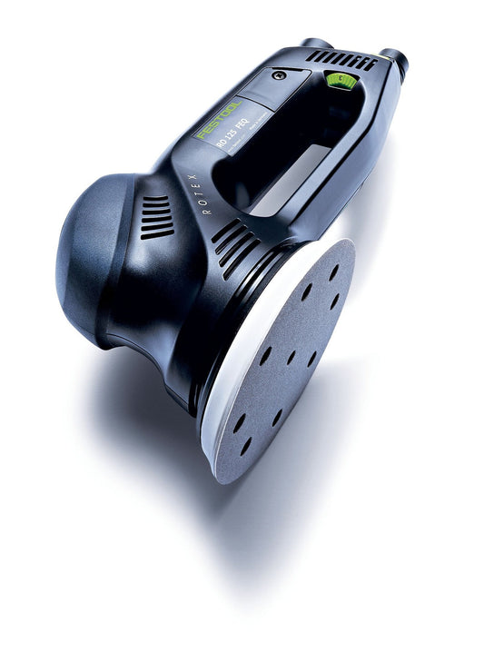 Festool ROTEX RO 125 FEQ-Plus Getriebe-Exzenterschleifer mit 125mm Schleifteller und grünem LED-Kontrollleuchte, Ansicht von