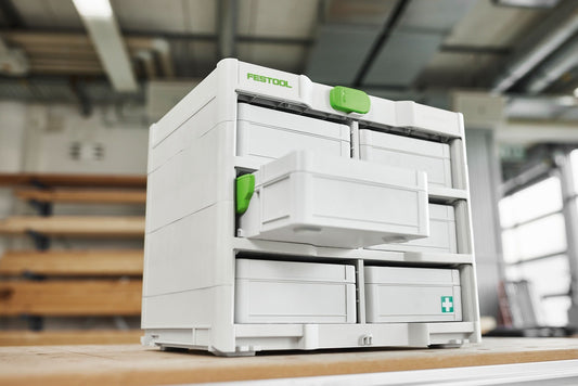 Festool Systainer³ SYS3 S 76 TRA UNI Kleinteile-Systainer mit transparentem Deckel und Universaleinlage