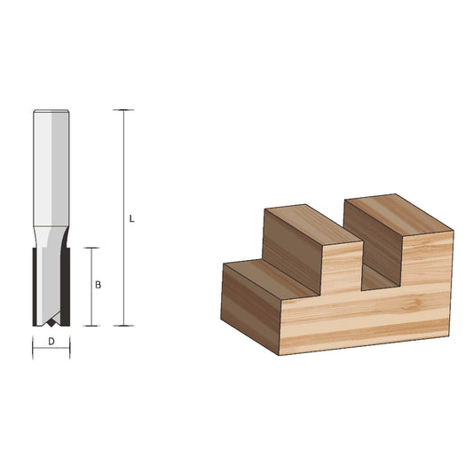 FAMAG 3169 Nutfräser HM mit bestückter Stirnschneide, lange Ausführung