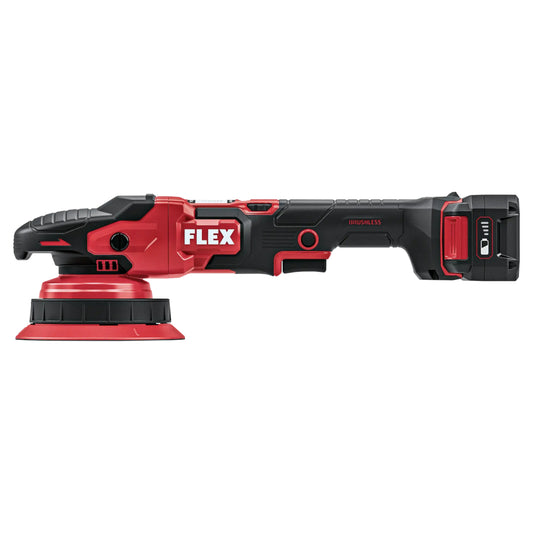 FLEX Akku-Exzenterpolierer XCE 8 150 18-EC Set Seitenansicht - Schleiftitan.de