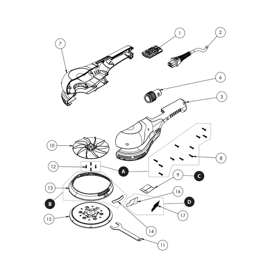 Explosionszeichnung Mirka DEROS RS 600 Ersatzteile
