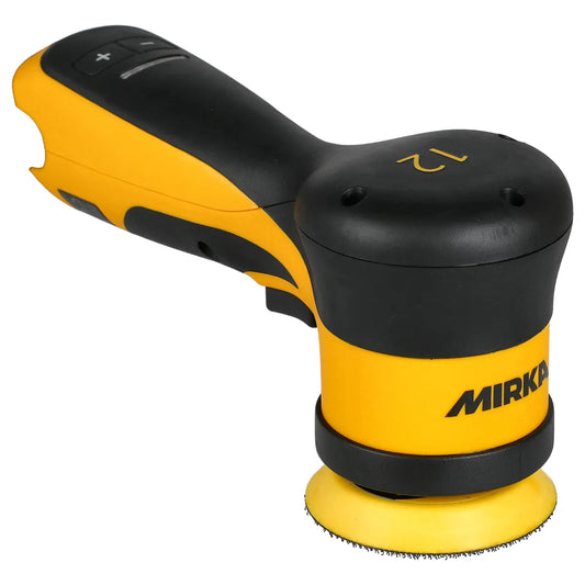 Mirka Akku-Exzenterpolierer AROP-B 312, 12 mm Exzenterhub, 12V Spannung mit Klettteller Ø 77 mm