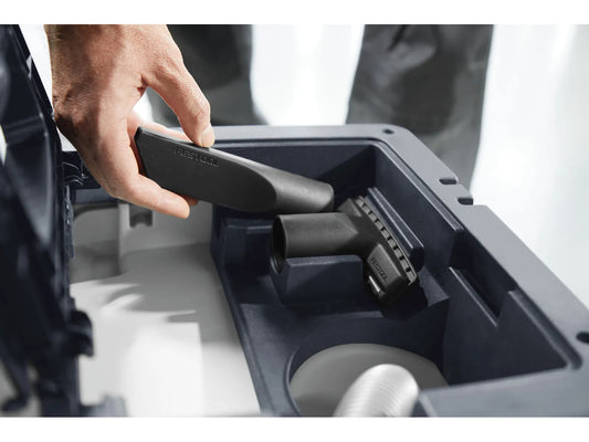 Festool Fugendüse D 36 FD-150 wird in Systainer eingelagert, Handhabung Zubehöraufbewahrung