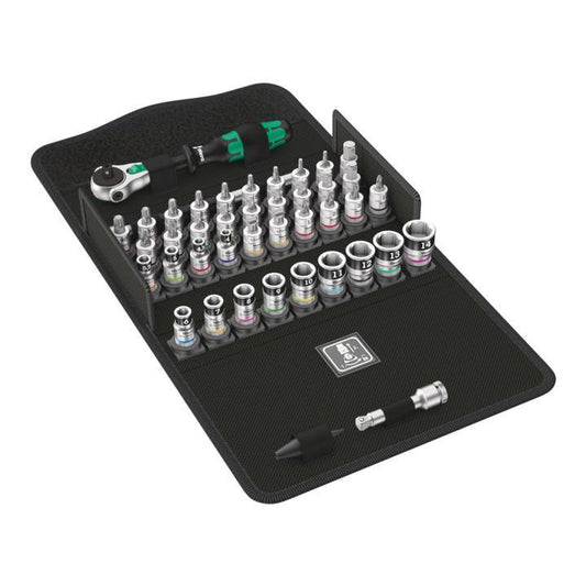 Wera 8100 SA All-in Zyklop Speed-Knarrensatz, mit Haltefunktion, 1/4"-Antrieb, metrisch - Schleiftitan.de