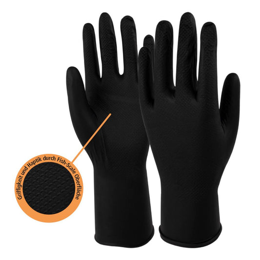 nitril handschuh schwarz Sänger MegaGrip Nitril Einmalhandschuhe schwarz – 50 Stück – Schleiftitan.de